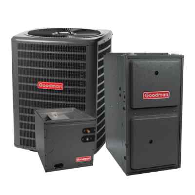 GOODMAN 2.5 TON 14.5 SEER2 AC & 80% AFUE 80K BTU GAS FURNACE SYSTEM - DOWNFLOW