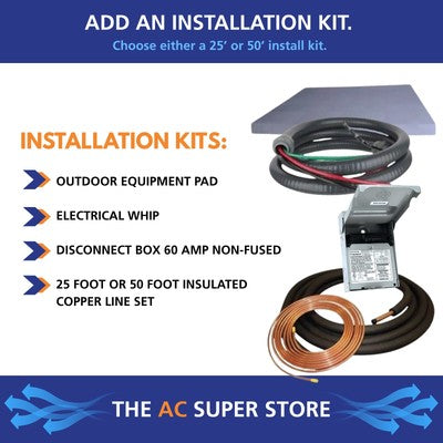 Goodman 3 Ton 13.4 SEER2 AC & 17.5"  Vertical Cased Coil System, R32