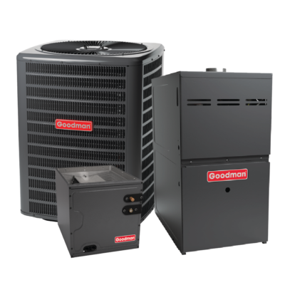 Goodman 2 Ton 13.8 SEER2  R32 AC 80% AFUE 60K  BTU Gas Furnace- Downflow