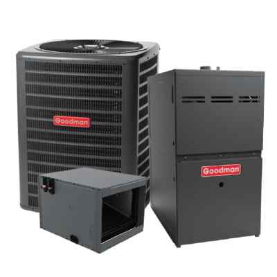 GOODMAN 2.5 TON 15.2 SEER2 AC & 80% AFUE 80K BTU GAS FURNACE SYSTEM - UPFLOW